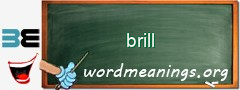 WordMeaning blackboard for brill